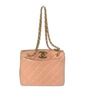 Chanel Vintage Pre-owned Tyg chanel-vskor Pink, Dam