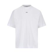 Off White Vit Logotyp T-shirt Bomull Kortärmad White, Herr