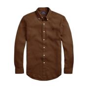 Ralph Lauren Linneskjorta Brun Modern Passform Lättvikt Brown, Herr