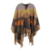 Bazar Deluxe Navajo Stil Poncho Multicolor, Dam