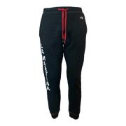 La Martina Borstad Fleece Joggers Svart Black, Herr