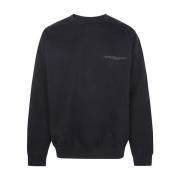 Y-3 Svart Logo Crew Neck Sweatshirt Black, Herr