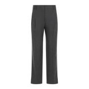 Brunello Cucinelli Mörkgrå Cropped Flanellbyxor Gray, Dam