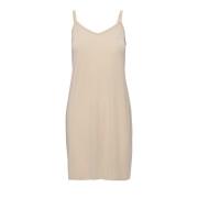 Saint Tropez Justera Rem Naken Klänning Beige, Dam