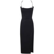 Mugler Svart Midi Klänning 1999 Stil Black, Dam