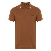 Z Zegna Brun Stickad Polotröja med Detaljer Brown, Herr