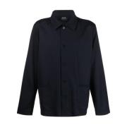 A.p.c. Kerlouan Skjortjacka Blue, Herr