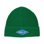 Ball Bright Green Beanie Tillbehör Green, Dam