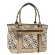 Burberry Vintage Pre-owned Canvas handvskor Beige, Dam