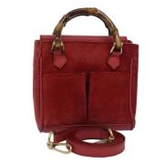 Gucci Vintage Pre-owned Mocka handvskor Red, Dam