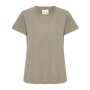 My Essential Wardrobe Stilren Bomull Tee Top Gray, Dam