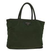 Prada Vintage Pre-owned Nylon totevskor Green, Dam