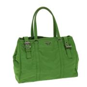 Prada Vintage Pre-owned Nylon prada-vskor Green, Dam