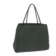 Prada Vintage Pre-owned Nylon totevskor Green, Dam