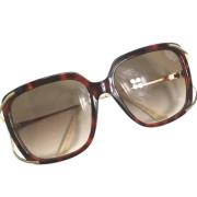 Gucci Vintage Pre-owned Tyg solglasgon Brown, Dam