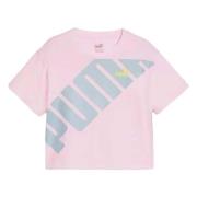 Puma Power Youth Short Length Tee T-shirt Pink, Dam