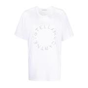 Stella McCartney Rhinestone Logo T-shirt White, Dam