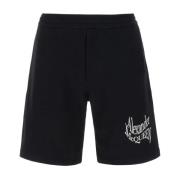 Alexander McQueen Stiliga Bermuda Shorts för Män Black, Herr