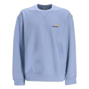 Carhartt Wip Amerikansk Skrift Hoodie Blue, Herr