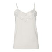 Soaked in Luxury Spets Singlet Lingerie Vit White, Dam