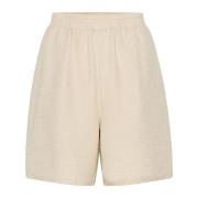 Kaffe Avslappnad Passform Turtledove Shorts Beige, Dam