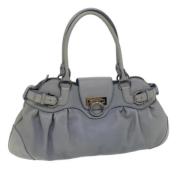 Salvatore Ferragamo Pre-owned Pre-owned Laeder handvskor Gray, Dam