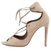 Aquazzura Pre-owned Pre-owned Mocka sandaler Beige, Dam