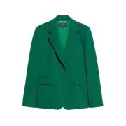 Max Mara Weekend Ullblandning Enkelknäppt Blazer Green, Dam