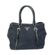 Prada Vintage Pre-owned Nylon prada-vskor Blue, Dam