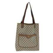 Gucci Vintage Pre-owned Canvas totevskor Beige, Dam