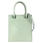 Prada Vintage Pre-owned Laeder crossbodyvskor Green, Dam