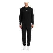 Emporio Armani EA7 Enfärgad Tracksuit med Elastisk Midja och Fickor Bl...