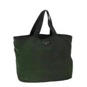 Prada Vintage Pre-owned Nylon totevskor Green, Dam