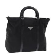 Prada Vintage Pre-owned Nylon handvskor Black, Dam