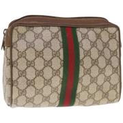 Gucci Vintage Pre-owned Laeder kuvertvskor Beige, Dam