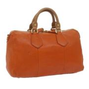 Prada Vintage Pre-owned Laeder handvskor Orange, Dam