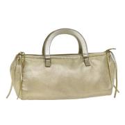 Prada Vintage Pre-owned Laeder handvskor Yellow, Dam