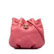 Chanel Vintage Pre-owned Laeder axelremsvskor Pink, Dam