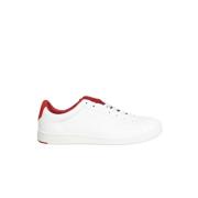 le coq sportif Röda Italienska Läder Låga Sneakers White, Dam