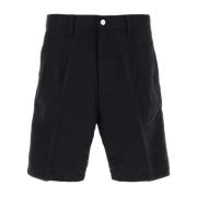 Carhartt Wip Svart Bomullsblandning Kort Knäshorts Black, Herr