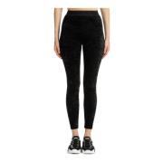 Versace Jeans Couture Broderad Logo Leggings Black, Dam