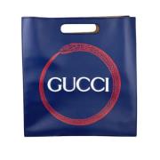 Gucci Vintage Pre-owned Laeder totevskor Blue, Dam