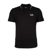 Emporio Armani EA7 Klassisk Polo Tröja för Män Black, Herr