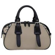 Burberry Vintage Pre-owned Canvas handvskor Beige, Dam