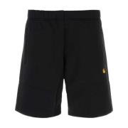 Carhartt Wip Svarta Chase Sweat Shorts Black, Herr