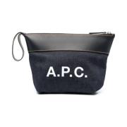 A.p.c. Cross Body Bags Blue, Herr