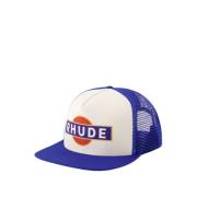 Rhude Blå/Vit Racer Trucker Keps Syntetisk Blue, Herr