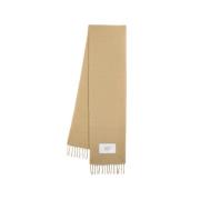 Maison Kitsuné Baby Alpaca Wool Scarf Brown Beige, Unisex