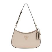 Guess Beige Axelväska Noelle Topp Dragkedja Beige, Dam