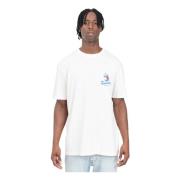 Tommy Jeans Grafiskt Tryck Vit T-shirt Avslappnad Stil White, Herr